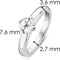 TI SENTO Ring 12127TC - Zilveren dames ring - Gerhodineerd - Maat 60