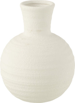 J-Line Vaas Ballon Klei Wit Small