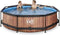EXIT Wood Frame Zwembad ø300 - Opzetzwembad - Filterpomp - Bruin