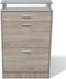 vidaXL - Schoenenkast - met - lade - en - glazen - bovenschap - eiken-look
