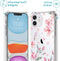 iMoshion Hoesje Geschikt voor iPhone 12 Mini Hoesje Met Koord - iMoshion Design Hoesje met Koord - Roze / Transparant / Blossom Watercolor