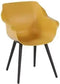 Hartman Sophie Studio dining armstoel - Curry Yellow - Carbon Black poot
