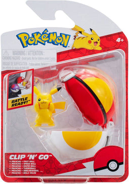 Pokémon Clip 'N' Go Pikachu en Fast Ball Speelset, 2dlg.