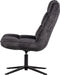 WOOOD Job Draaifauteuil - Velvet - Antraciet - 101x70x85