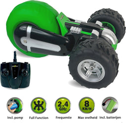 Gear2Play RC Air Rebound - Stuntauto op 3 wielen - 360° spins en wheelies - Groen