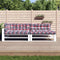 vidaXL - Palletkussens - 5 - st - ruitpatroon - stof - rood