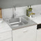 vidaXL - Gootsteen - met - afvoerset - 600x600x155 - mm - roestvrij - staal - zilver