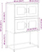 vidaXL - Hoge - kast - 68x39x107 - cm - staal - antracietkleurig