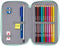 Dubbele etui Snoopy Groovy Aquamarijn 12.5 x 19.5 x 4 cm 28 Onderdelen