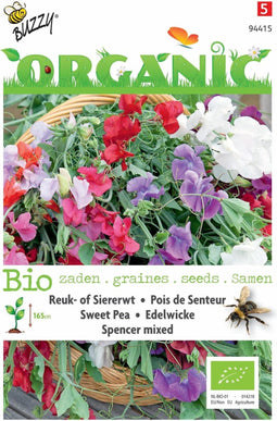 5 stuks - Buzzy - Organic Lathyrus Spencer gemengd (Skal 14725)