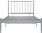 vidaXL - Bedframe - metaal - grijs - 100x200 - cm