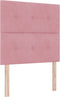 vidaXL - Hoofdbord - met - Knopen - - - Roze - - - 90 - cm - - - Velvet