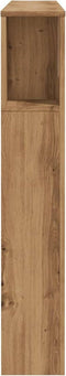vidaXL - Hoofdbordkast - 140x18,5x102,5 - cm - bewerkt - hout - artisanaal - eiken
