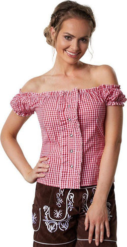 Dressforfun Hilde L - Kostuumblouse - Schoudervrij - Katoen (100%)
