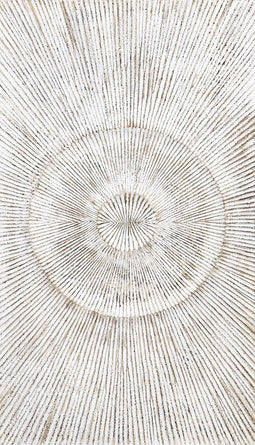 PTMD Winston White MDF ribbed circle wallpanel rect