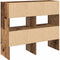 vidaXL - Schoenenrekken - 2 - st - stapelbaar - 89,5x30x40 - cm - oud - houtkleurig