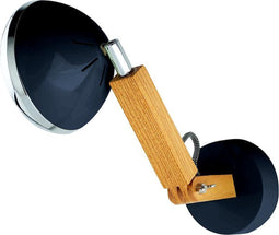 Mr. Wattson Muurlamp - Met Vintage Oldtimer Lampenkap - Energiezuinig - Fashion Black