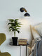 Mr. Wattson Muurlamp - Met Vintage Oldtimer Lampenkap - Energiezuinig - Fashion Black