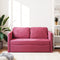 vidaXL - Slaapbank - vloermodel - 2-in-1 - 122x204x55 - cm - fluweel - wijnrood