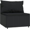vidaXL - 3-delige - Loungeset - met - kussens - poly - rattan - zwart