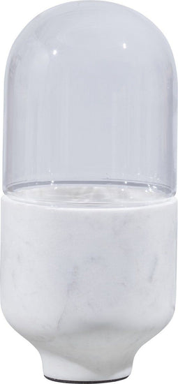 WOOOD Exclusive Asel Tafellamp - Marmer/Glas - Off White - 26x11x11