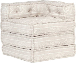 vidaXL - Poef - modulair - stof - beige