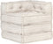 vidaXL - Poef - modulair - stof - beige
