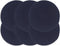 vidaXL - Placemats - 4 - st - rond - 38 - cm - katoen - effen - donkergrijs