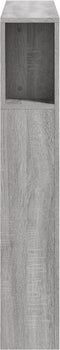 Hoofdeinde met LED 100x18,5x103,5 cm bewerkt hout grijs sonoma