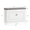 SoBuy Schoenenbank - Opbergruimte Zitkussen - Wit - 75 x 24 x 51 cm