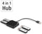 Hama 00200121 - USB Hub 4x USB 2.0 - High-speed 480 Mbps - Zwart