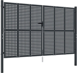 vidaXL - Poort - 300x200 - cm - staal - antracietkleurig