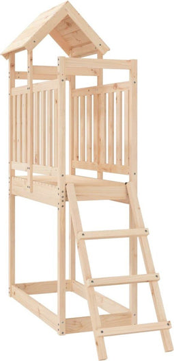 vidaXL Speeltoren met ladder 53x110x214 cm massief grenenhout