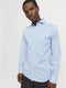 Jack & Jones Blajaxon - Stretch Overhemd Slim-Fit - Lichtblauw - Maat L