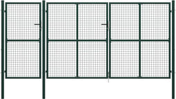 vidaXL Poort 400x200 cm staal groen
