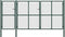 vidaXL Poort 400x200 cm staal groen