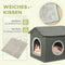 PawHut Katzenhaus mit weichem Kissen D30-630V00