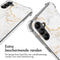 iMoshion Hoesje Geschikt voor Samsung Galaxy A14 (4G) Hoesje Met Koord - iMoshion Design Hoesje met Koord - Wit / White Marble