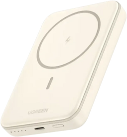 Ugreen Nexode Draadloze Powerbank 10000 mAh - Magnetisch - 15W USB-C - Crème
