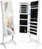 tectake® Luxe Spiegelkast - Sieradenkast - Kantelbaar - Wit - ca. 147 x 45 x 37 cm