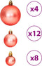 vidaXL - Kerstballen - 100 - st - 3/4/6 - cm - roze - en - rosé
