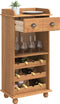 vidaXL - Wijnkast - ASKIM - met - 12 - Flessenhouders - - - Honingbruin - Massief - Hout