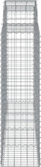 vidaXL - Schanskorven - 4 - st - gewelfd - 200x50x140/160 - cm - ijzer