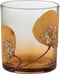 J-Line theelichthouder Gedroogd Blad - glas - oker - small - 4 stuks