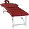 vidaXL - Inklapbare - massagetafel - 3 - zones - met - aluminium - frame - (rood)