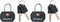 MasterLock 2 TSA hangsloten - 32mm - Gelijksluitend - Zwart
