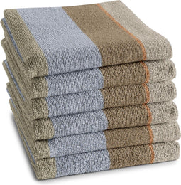 DDDDD Rico - Keukendoek - 100% katoen - Gestreept - Zandkleur (6 stuks)