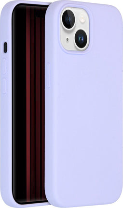 Accezz Liquid Silicone Backcover - Schokabsorberend - Paars (iPhone 15)