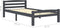vidaXL - Bedframe - massief - grenenhout - donkergrijs - 90x200 - cm