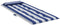 vidaXL - Stoelkussens - 4 - st - hoge - rug - gestreept - oxford - stof - wit - en - blauw